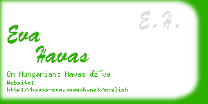 eva havas business card